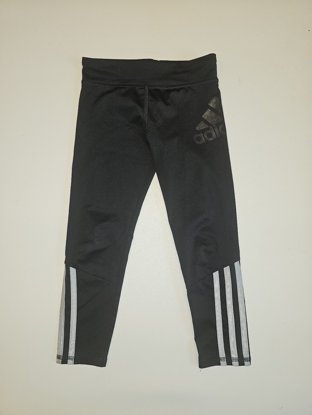 EUC | 4T | Adidas | Black Climalite 3-Stripe Athletic Leggings